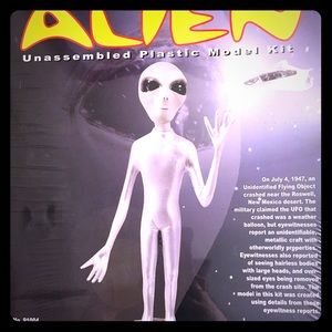 Area 51/Alien plastic model kit, based on Roswell